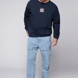 OLI - Pantalon coupe ample avec ourlets ajustables - Denim Pierre Foncé