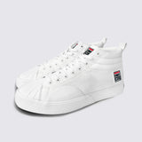 Sneakers montantes en toile - Blanches