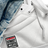 Sneakers montantes en toile - Blanches