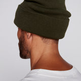 Tuque à revers avec écusson large à logo- Armée