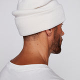 Tuque à revers avec écusson large à logo- Os