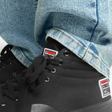Sneakers montantes en toile - noires