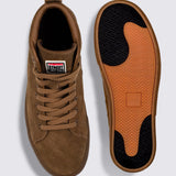 Souliers de Skate Tige Haute en Cuir Suédé - Tabac