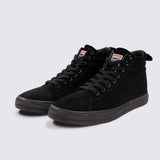 Souliers de Skate Tige Hautes en Cuir Suédé - Noir