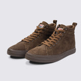 Souliers de Skate Tige Haute en Cuir Suédé - Olive foncé