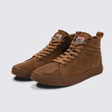 Souliers de Skate Tige Haute en Cuir Suédé - Tabac