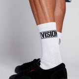 Chaussettes de sport avec logo, paquet de 6 paires - IVOIRE