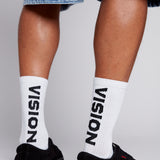 Chaussettes de sport avec logo, paquet de 6 paires - IVOIRE