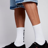 Chaussettes de sport avec logo, paquet de 6 paires - IVOIRE