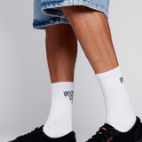 Chaussettes de sport avec logo, paquet de 6 paires - IVOIRE