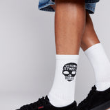 Chaussettes de sport avec logo, paquet de 6 paires - IVOIRE