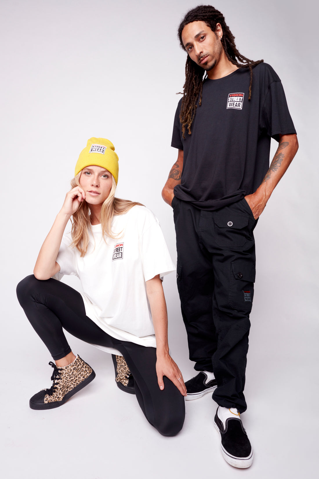 Vision Street Wear Safety Pin Logo T-Shirt Black