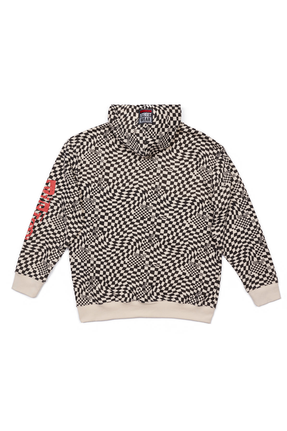 Vision Street Wear Broken Checks Hoodie Bone