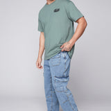 GELFAND - Pantalon cargo coupe ample avec ourlets ajustables - Denim Pierre Foncé