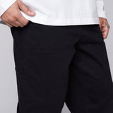 DORFMAN - Pantalon de menuisier coupe ample - Sergé Noir
