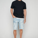 KRAVITZ - Short Poches Cargo à  Soufflet - Bleu Tabac