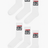 Lot de 6 chaussettes montantes Vision Street Wear™ – Blanc