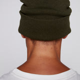 Tuque à revers avec écusson large à logo- Armée
