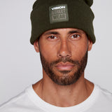 Tuque à revers avec écusson large à logo- Armée