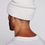 Tuque à revers avec écusson large à logo- Os