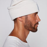 Tuque à revers avec écusson large à logo- Os