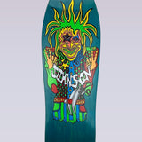Joe Johnson Groovy Guru - Planche de skateboard 9,5" x 30,5" - Teinture Turquoise