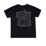 Vision Street Wear Safety Pin Logo T-Shirt Black