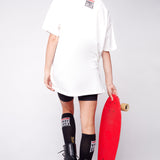 Vision Street Wear Face Print Logo T-Shirt Ivory