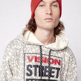 Vision Street Wear Cuffed Skateboard Beanie With Large Logo Patch Red